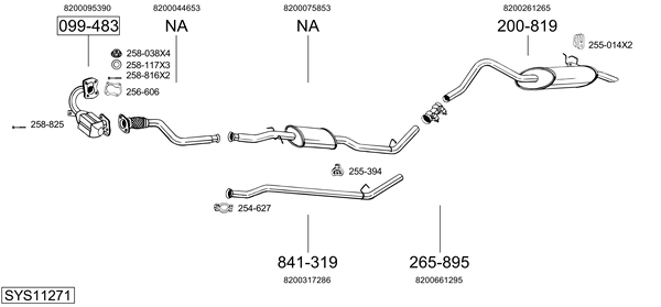 Sistema de gases de escape Renault KANGOO Express