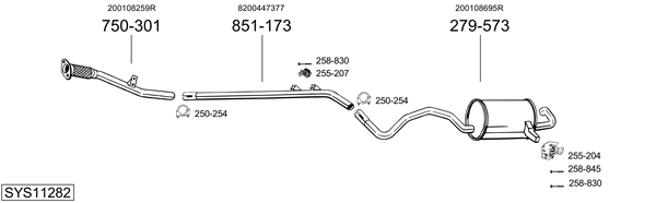 Sistema de gases de escape Renault MEGANE III Combi Van