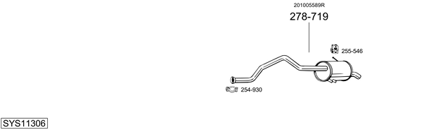 Sistema de gases de escape Renault KANGOO Express