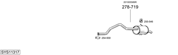 Sistema de gases de escape Renault KANGOO BE BOP