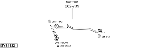 Sistema de gases de escape Honda JAZZ III