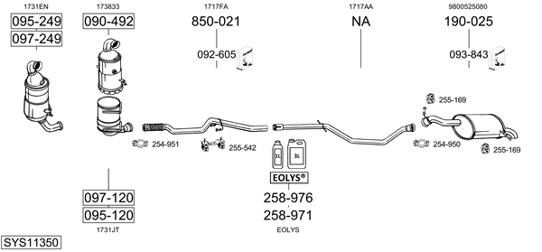 Sistema de gases de escape Peugeot 407 SW Estate Van