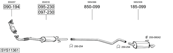 Sistema de gases de escape Opel ASTRA H CLASSIC Estate