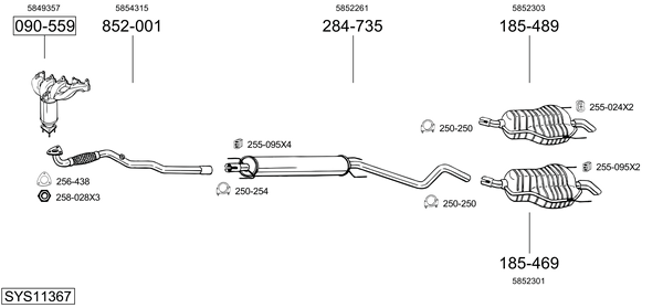 Sistema de gases de escape Opel ASTRA H CLASSIC Hatchback