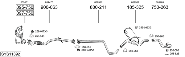 Sistema de gases de escape Opel ASTRA J