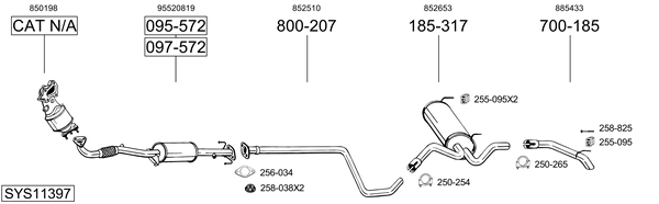 Sistema de gases de escape Opel ASTRA J