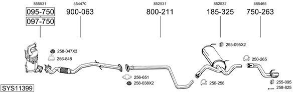 Sistema de gases de escape Opel ASTRA J GTC