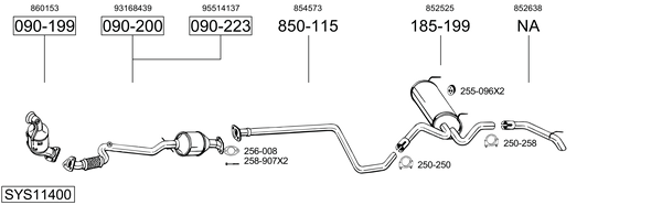 Sistema de gases de escape Opel ASTRA J GTC