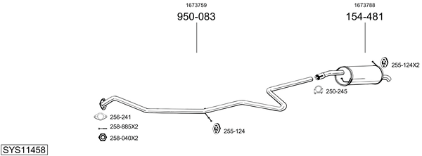 Sistema de gases de escape Ford FIESTA VI