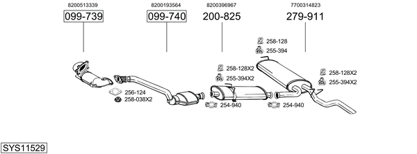 Sistema de gases de escape Renault MASTER II Bus