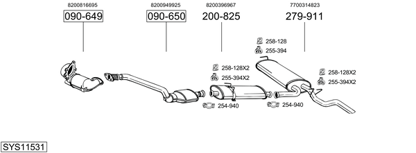 Sistema de gases de escape Renault MASTER II Bus