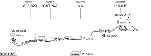 Sistema de gases de escape Rover 200 II Hatchback