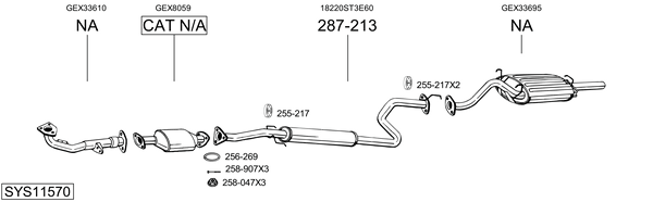 Sistema de gases de escape Rover 400 II