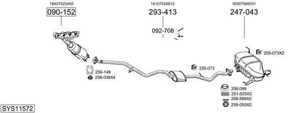 Sistema de gases de escape Bmw 1