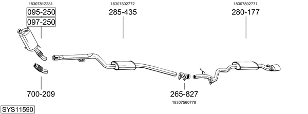 Sistema de gases de escape Bmw 3 Convertible