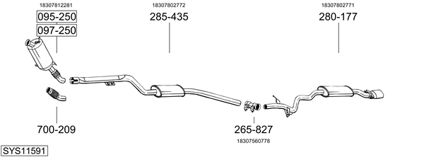 Sistema de gases de escape Bmw 3 Convertible