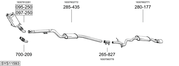Sistema de gases de escape Bmw 3 Convertible