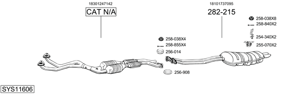 Sistema de gases de escape Bmw 3