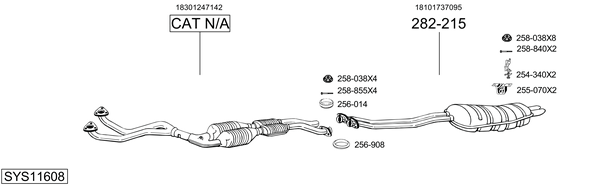 Sistema de gases de escape Bmw 3 Convertible