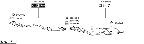 Sistema de gases de escape Bmw 3 Compact