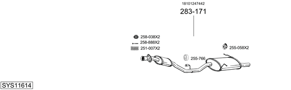 Sistema de gases de escape Bmw 3 Compact