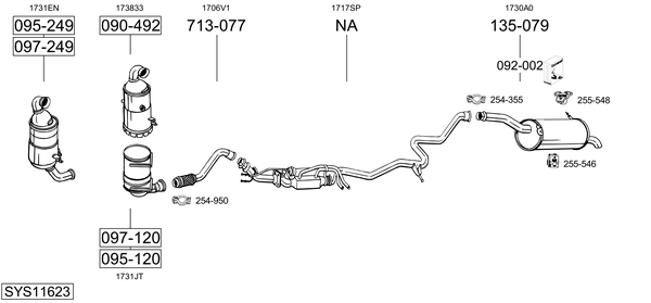 Sistema de gases de escape Citroën C4 PICASSO I MPV