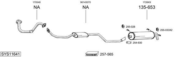 Sistema de gases de escape Citroën ZX