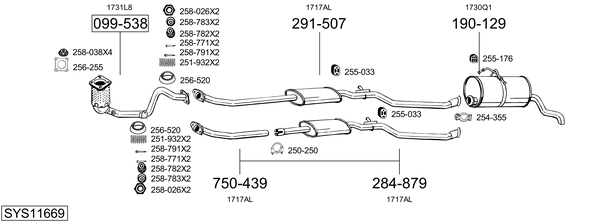 Sistema de gases de escape Citroën BERLINGO / BERLINGO FIRST Box Body/MPV