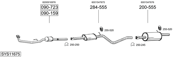 Sistema de gases de escape Dacia LOGAN