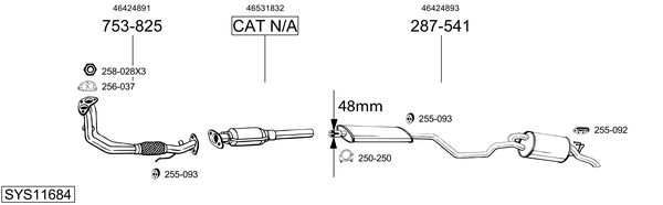 Sistema de gases de escape Fiat PUNTO