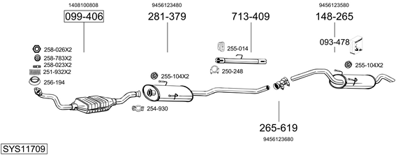 Sistema de gases de escape Fiat SCUDO Bus