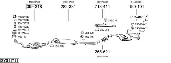 Sistema de gases de escape Fiat SCUDO Bus