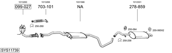 Sistema de gases de escape Ford ESCORT VI Turnier