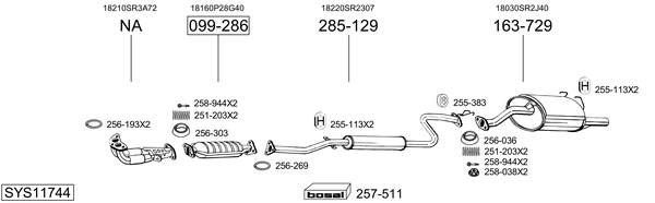 Sistema de gases de escape Honda CRX III