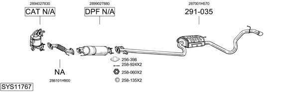 Sistema de gases de escape Kia CEE'D SW