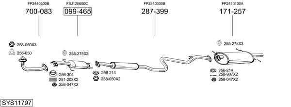 Sistema de gases de escape Mazda 626 V Hatchback