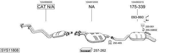Sistema de gases de escape Mercedes-Benz E-CLASS Coupe