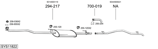 Sistema de gases de escape Mercedes-Benz SPRINTER 4-t Van