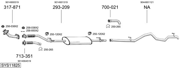 Sistema de gases de escape Mercedes-Benz SPRINTER 4-t Van