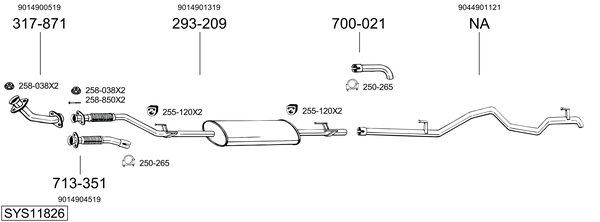 Sistema de gases de escape Mercedes-Benz SPRINTER 4-t Van