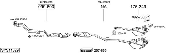 Sistema de gases de escape Mercedes-Benz C-CLASS T-Model
