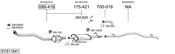 Sistema de gases de escape Mercedes-Benz SPRINTER 4-t Van