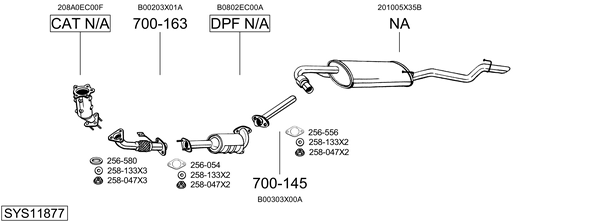 Sistema de gases de escape Nissan NAVARA NP300