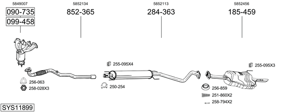 Sistema de gases de escape Opel ASTRA G Hatchback