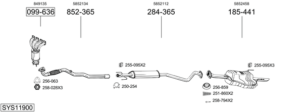Sistema de gases de escape Opel ASTRA G Estate