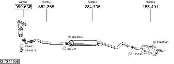 Sistema de gases de escape Opel ASTRA G Estate