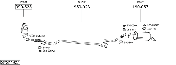 Sistema de gases de escape Peugeot 207
