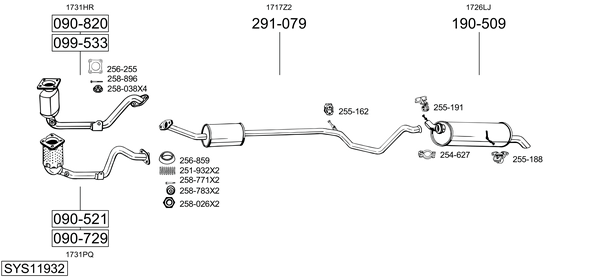 Sistema de gases de escape Peugeot 307 SW · Peugeot 307 Break