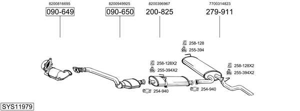 Sistema de gases de escape Renault MASTER II Bus