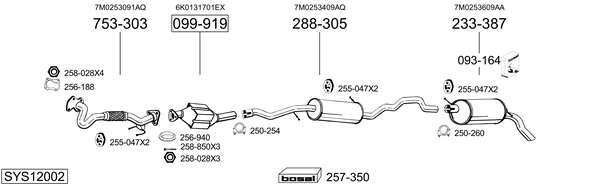 Sistema de gases de escape Seat ALHAMBRA VAN